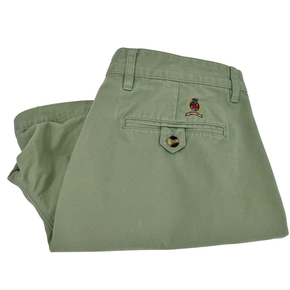 Tommy Hilfiger Shorts Mens 36 (35x5.5 ACTUAL) Green Coastal Cotton Vintage